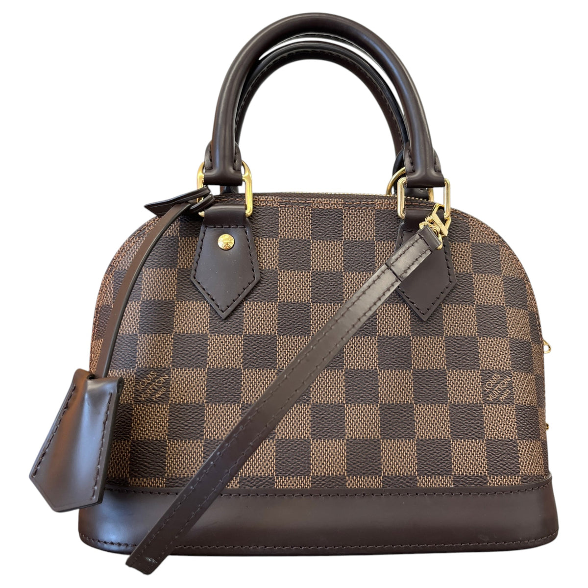 Women's Damier Ebene Alma BB Handbag Brown - Photo 1