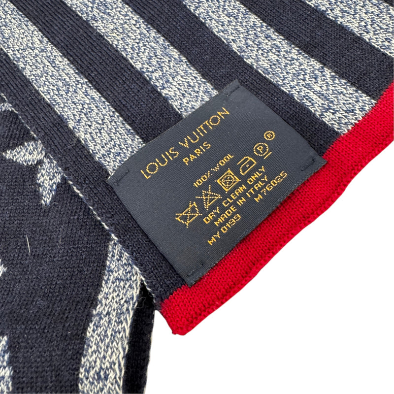 Men's Monogram Scarf Navy