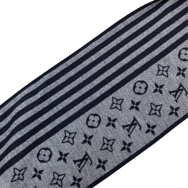 Men's Monogram Scarf Navy