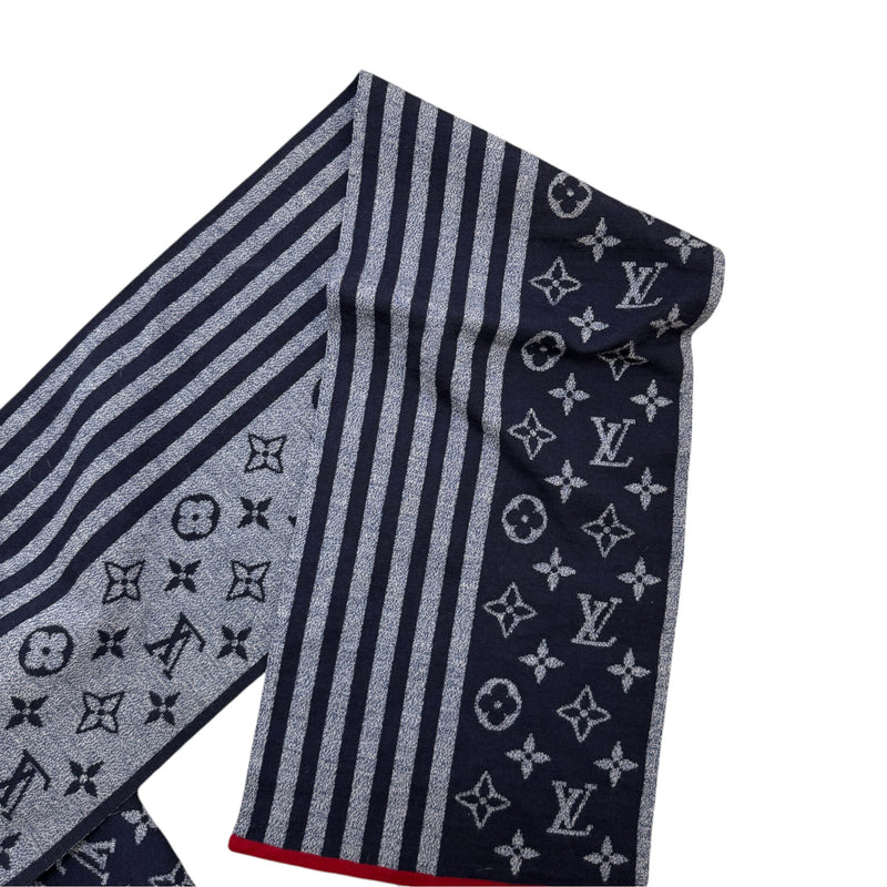 Men's Monogram Scarf Navy