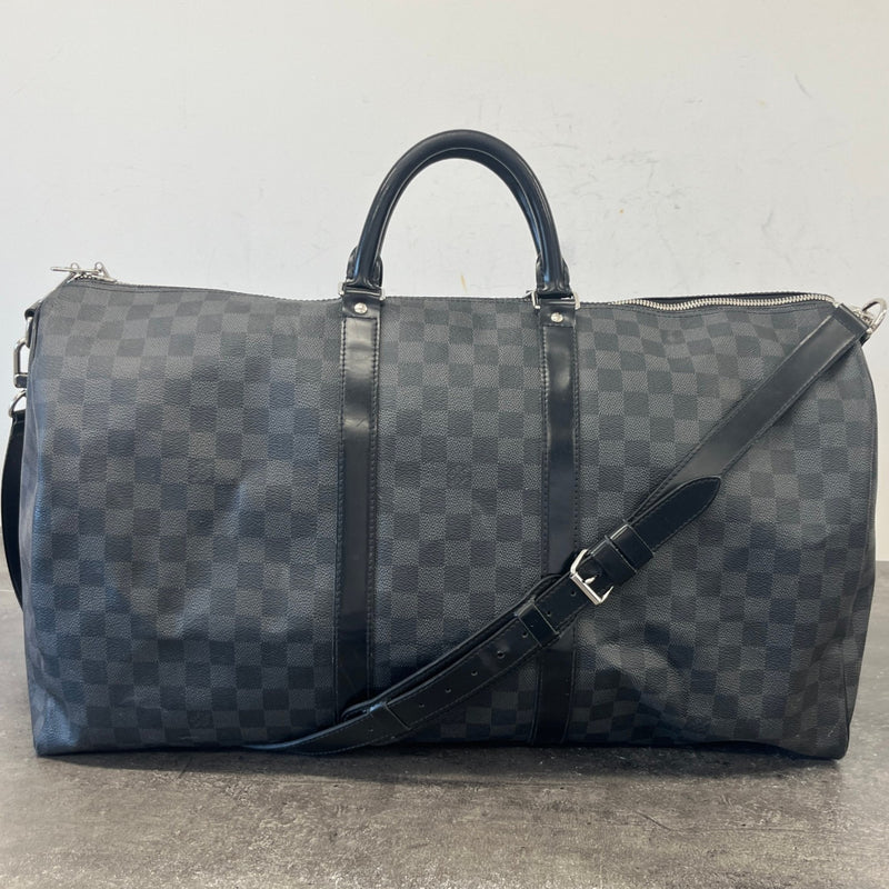 Men's Damier Graphite Keepall 55 Bandoulière Bag Black