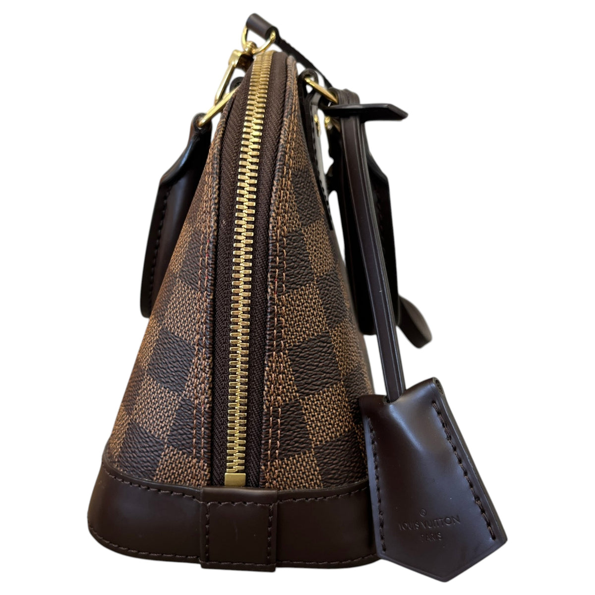 Women's Damier Ebene Alma BB Handbag Brown - Photo 7