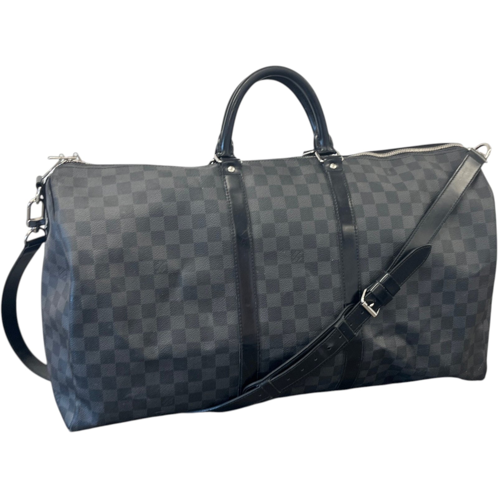 Men's Damier Graphite Keepall 55 Bandoulière Bag Black - Photo 4