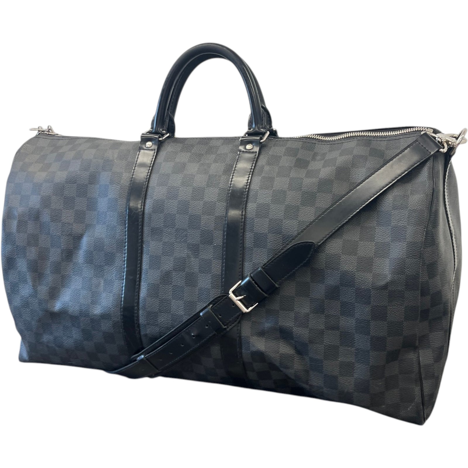 Men's Damier Graphite Keepall 55 Bandoulière Bag Black - Photo 5