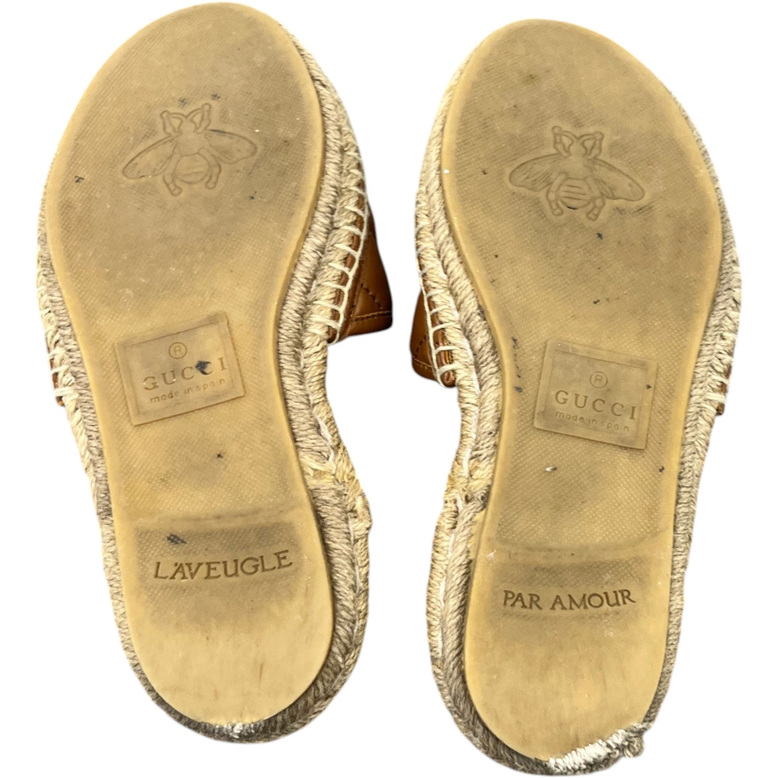 Women's Interlocking G Espadrilles Slides Brown Size EU 35 / UK 2 - Photo 10
