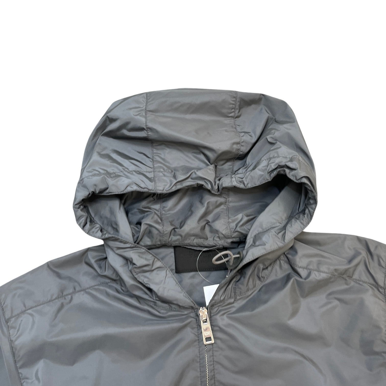 Men's Plaque Logo Windbreaker Grey Size L - Photo 5