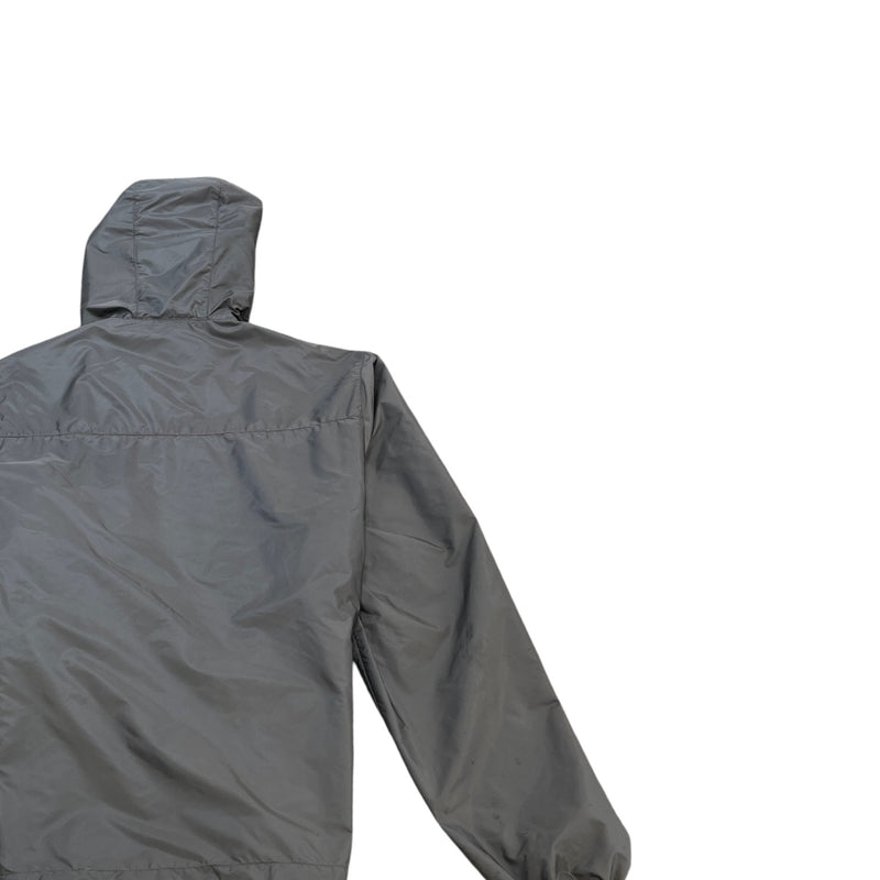 Men's Plaque Logo Windbreaker Grey Size L
