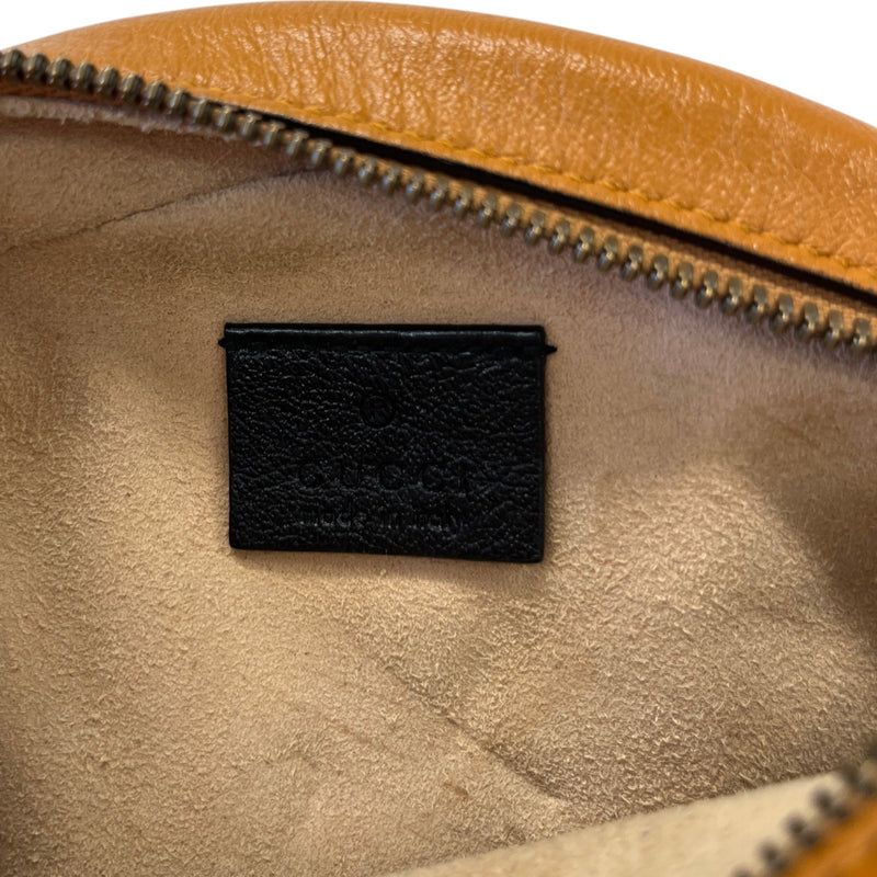 Women's GG Marmont Mini Round Crossbody Bag Orange