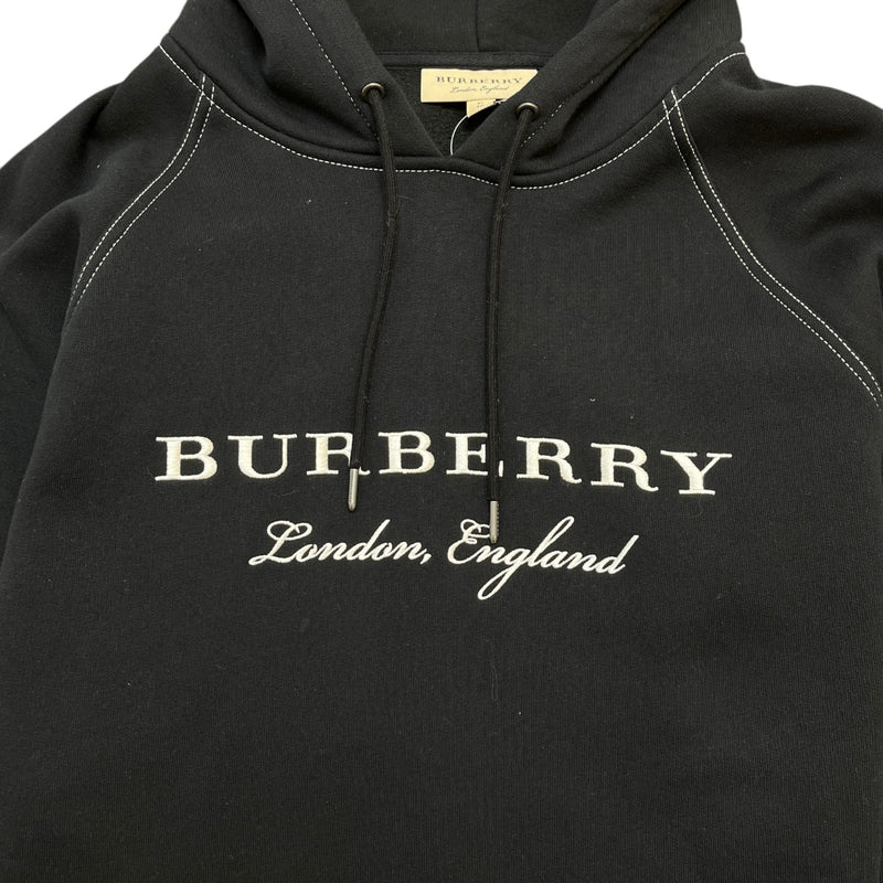 Men's Embroidered Logo Hoodie Black Size XL