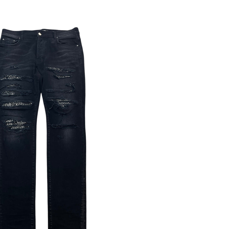 Men's MX1 Distressed Bandana Jeans Black Size W33