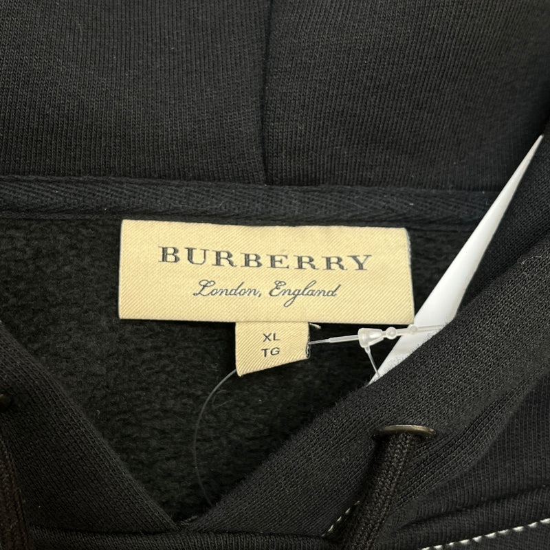 Men's Embroidered Logo Hoodie Black Size XL