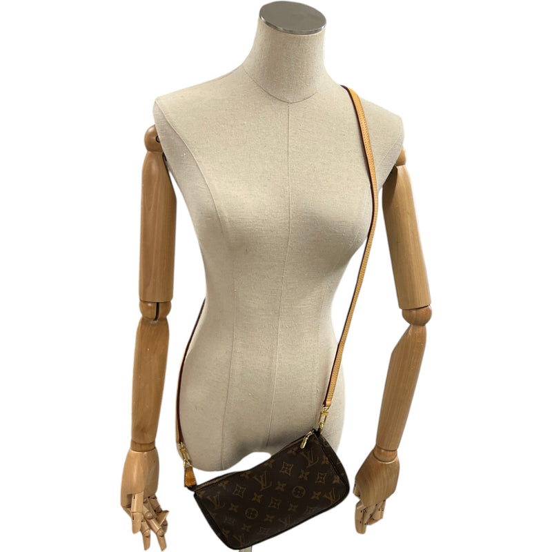 Women's Monogram Pochette Accessories Bag Brown