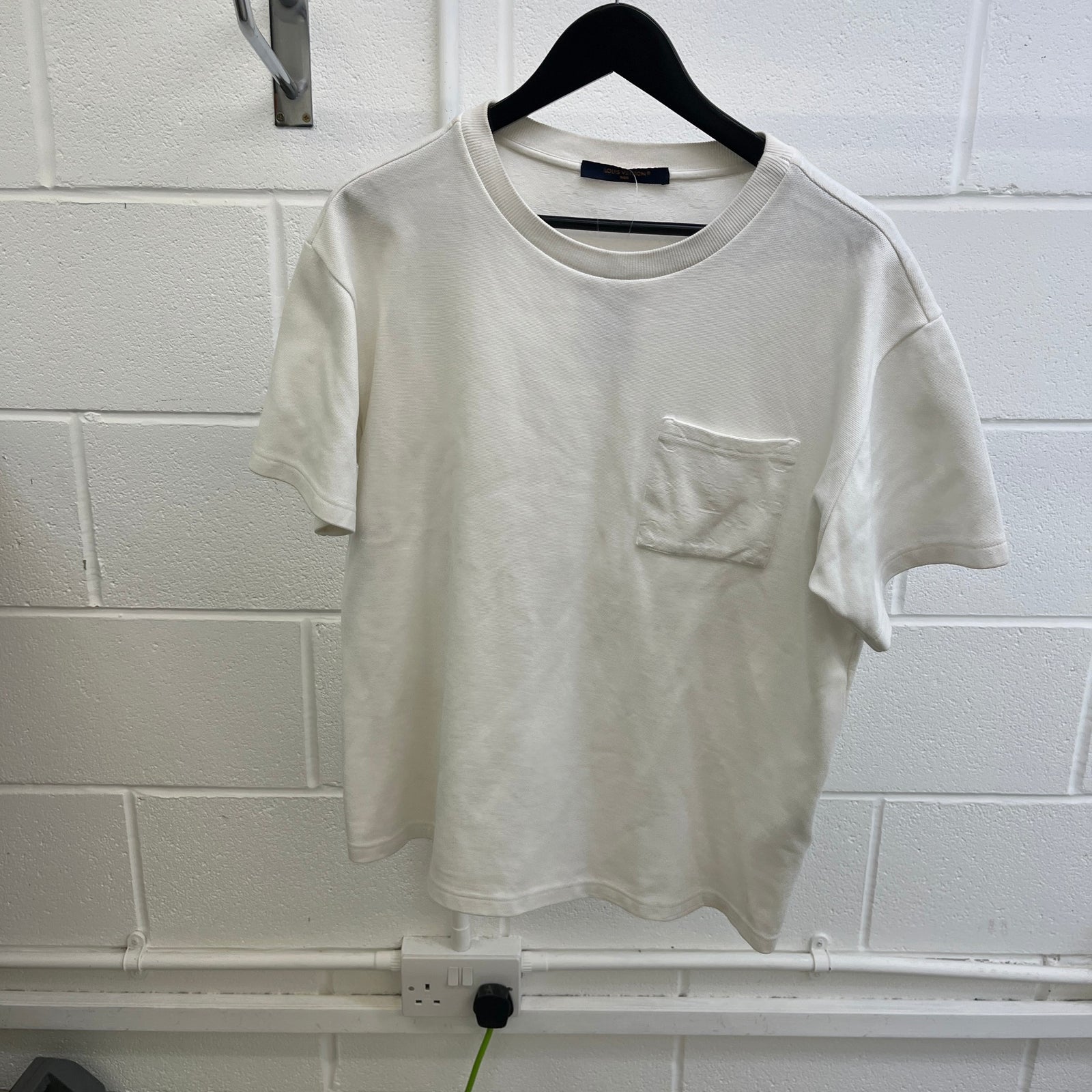 Men's Monogram Pocket T-Shirt White Size M - Photo 7