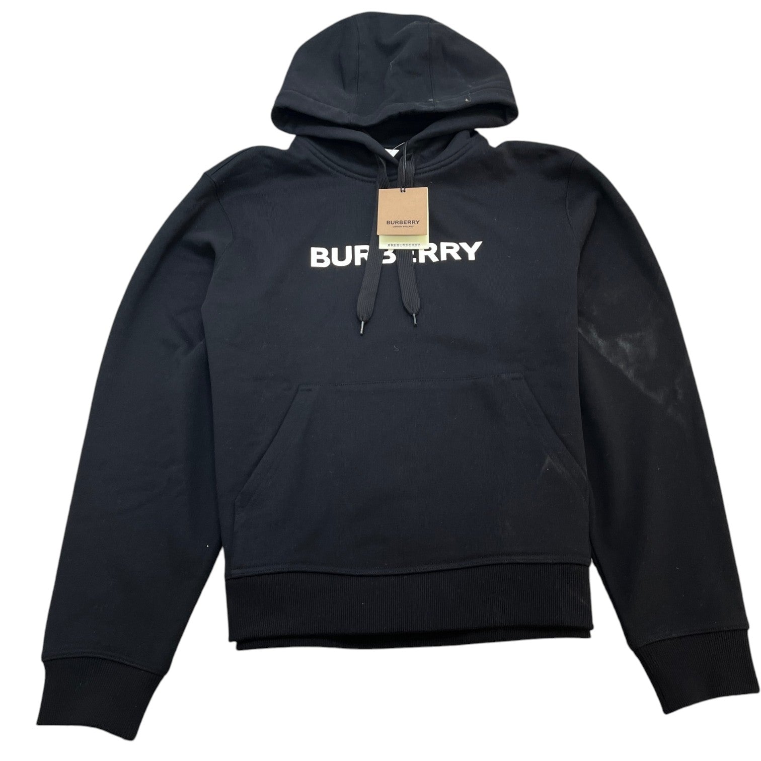 Women's Logo Print Hoodie Black Size M - Photo 1