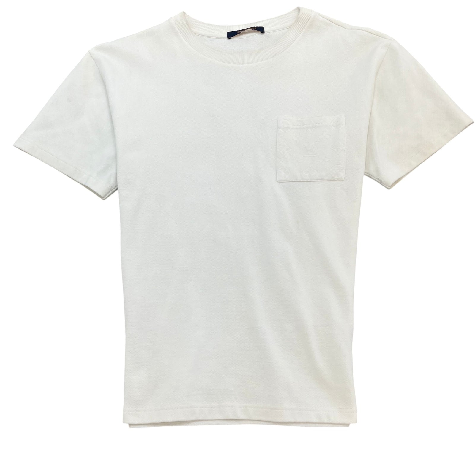 Men's Monogram Pocket T-Shirt White Size M - Photo 1