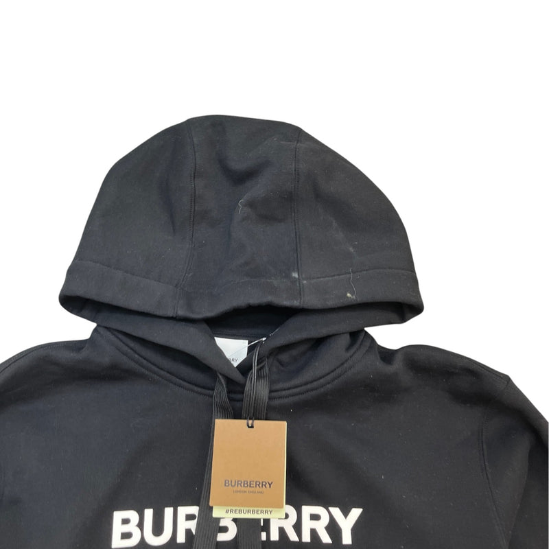 Women's Logo Print Hoodie Black Size L