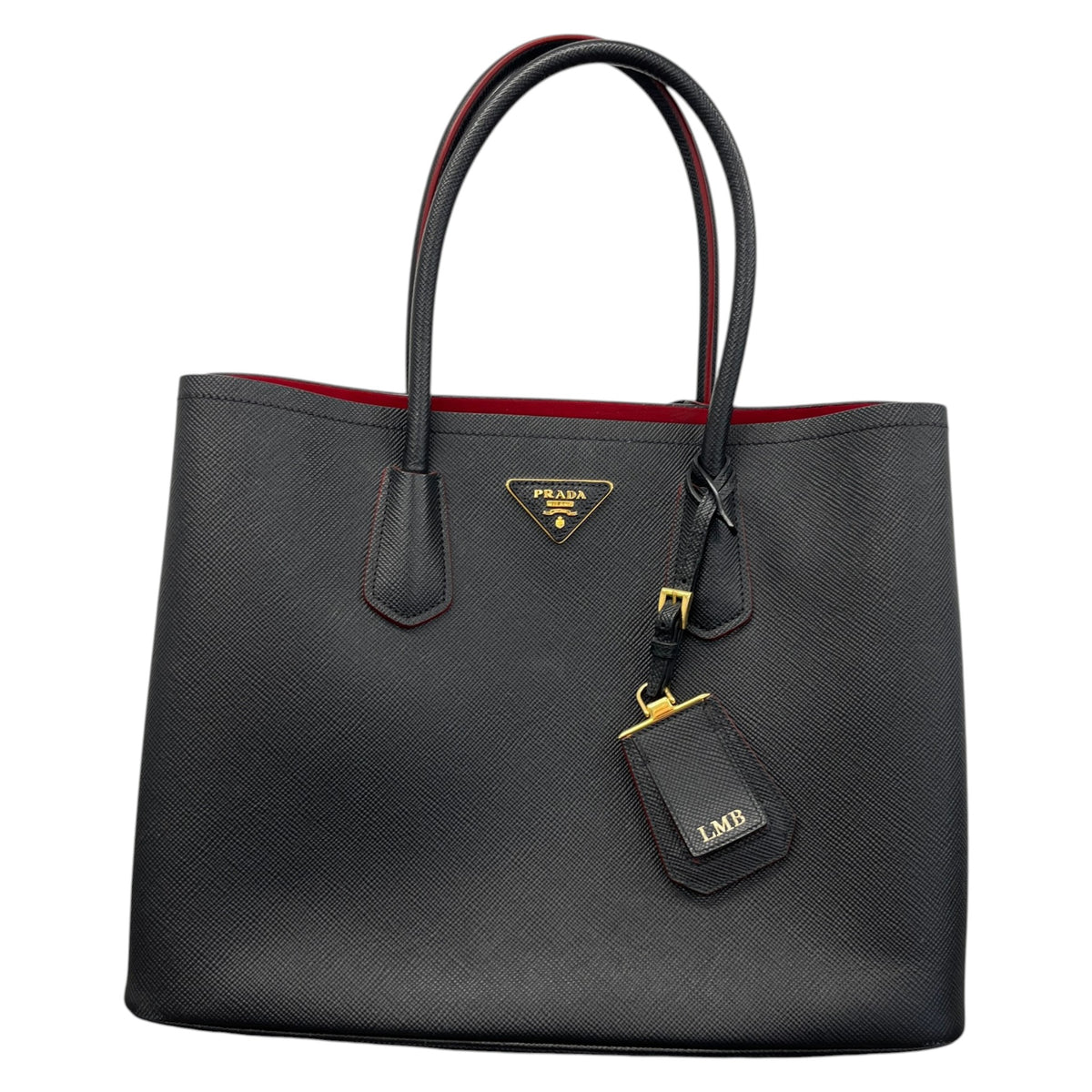Women's Large Cuir Double Tote Handbag Black - Photo 1