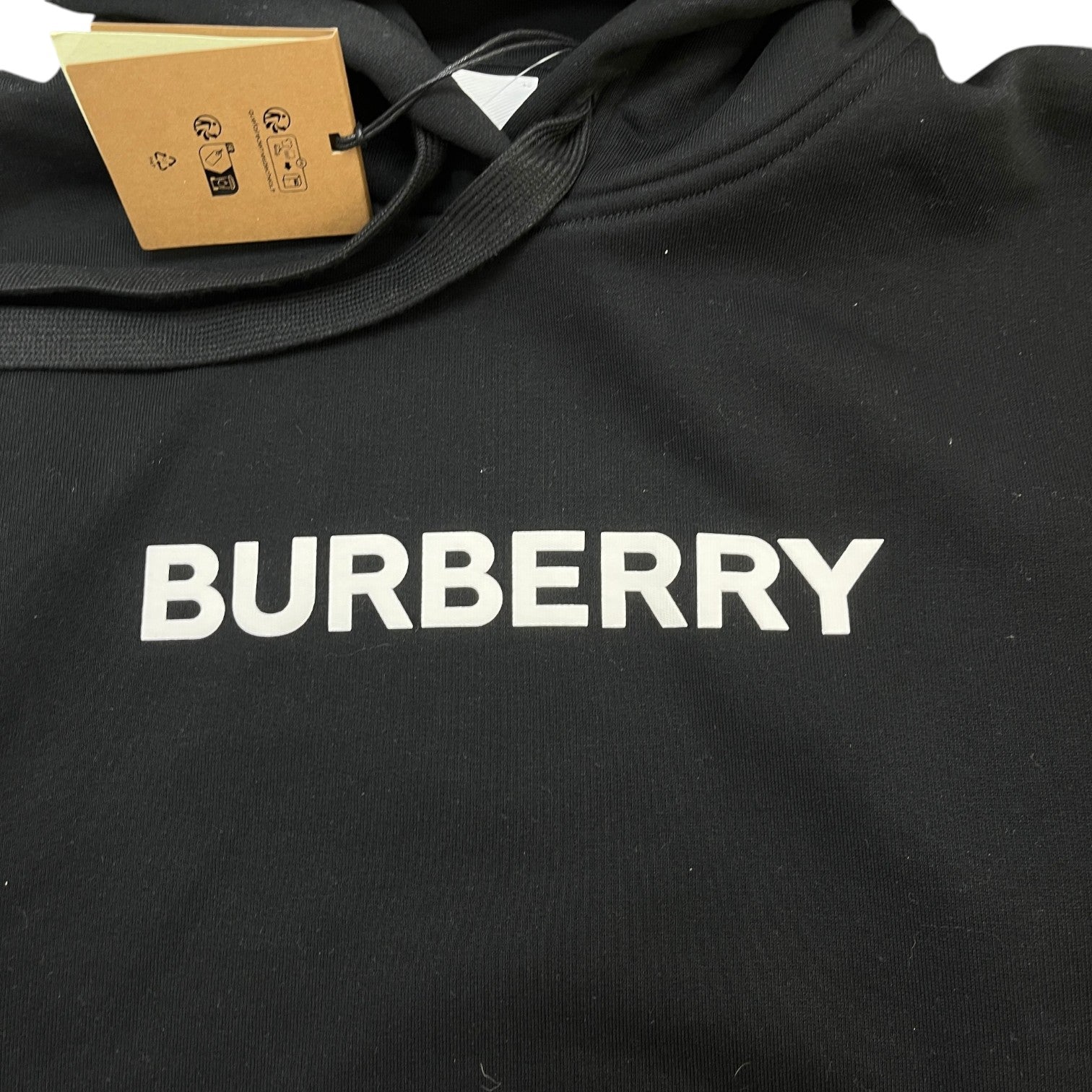 Women's Logo Print Hoodie Black Size M - Photo 6