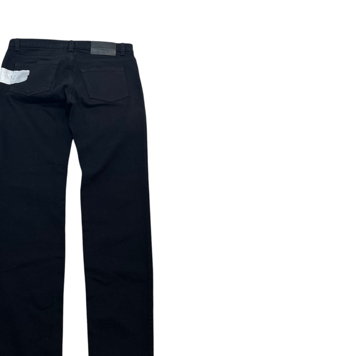 Men's Embossed Metallic Logo Jeans Black Size M / W32 - Photo 4