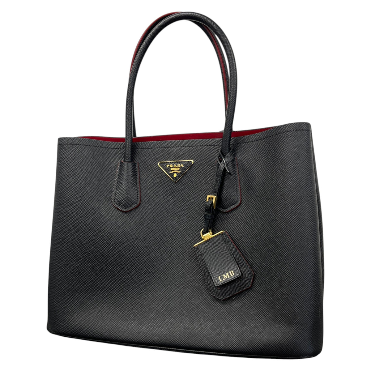 Women's Large Cuir Double Tote Handbag Black - Photo 5