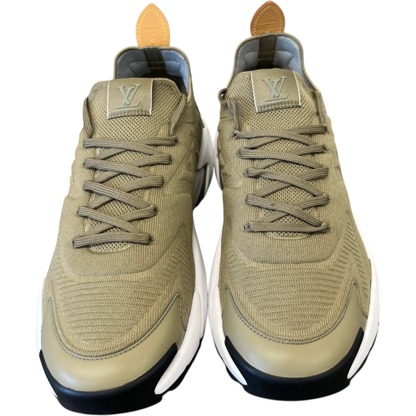 Men's LV Tatic Knit Low Trainers Khaki Size UK 9 / EU 43 - Photo 6