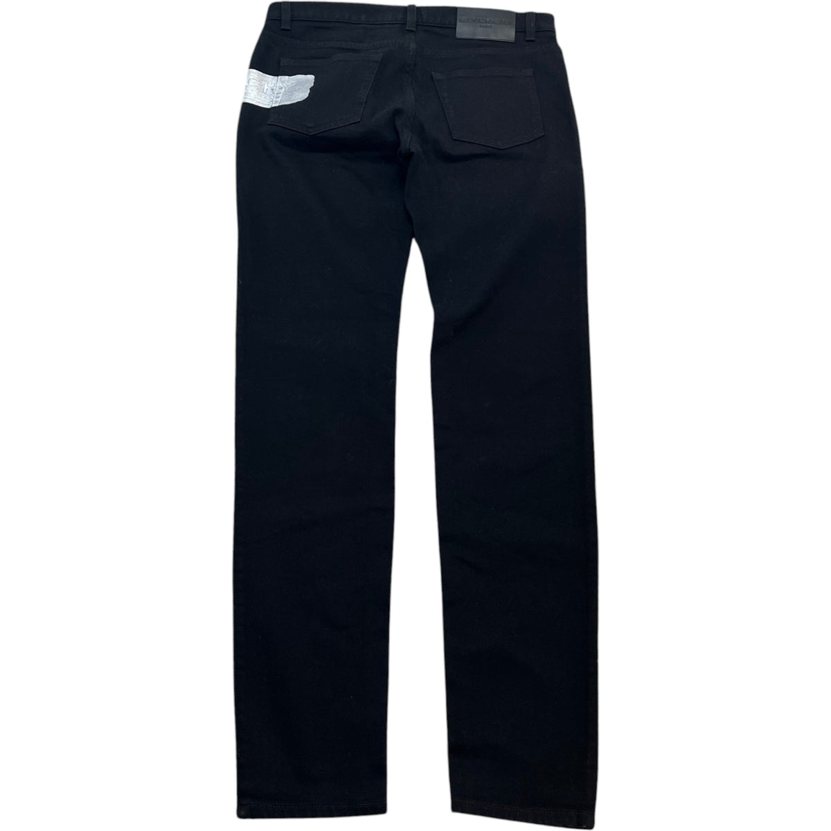 Men's Embossed Metallic Logo Jeans Black Size M / W32 - Photo 2