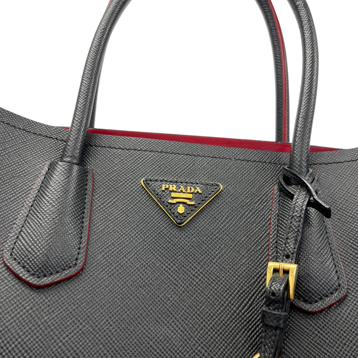 Women's Large Cuir Double Tote Handbag Black - Photo 13