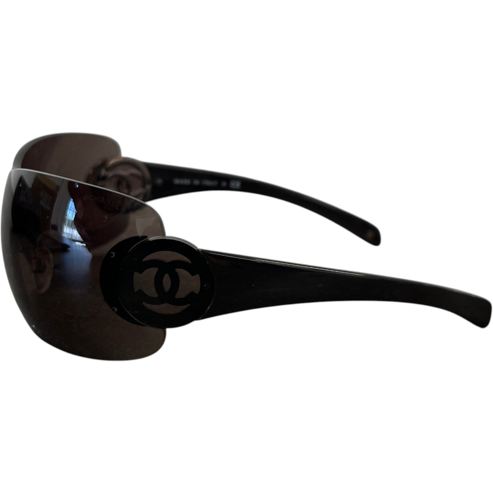 Women's Cc Logo Sunglasses Black - Photo 6