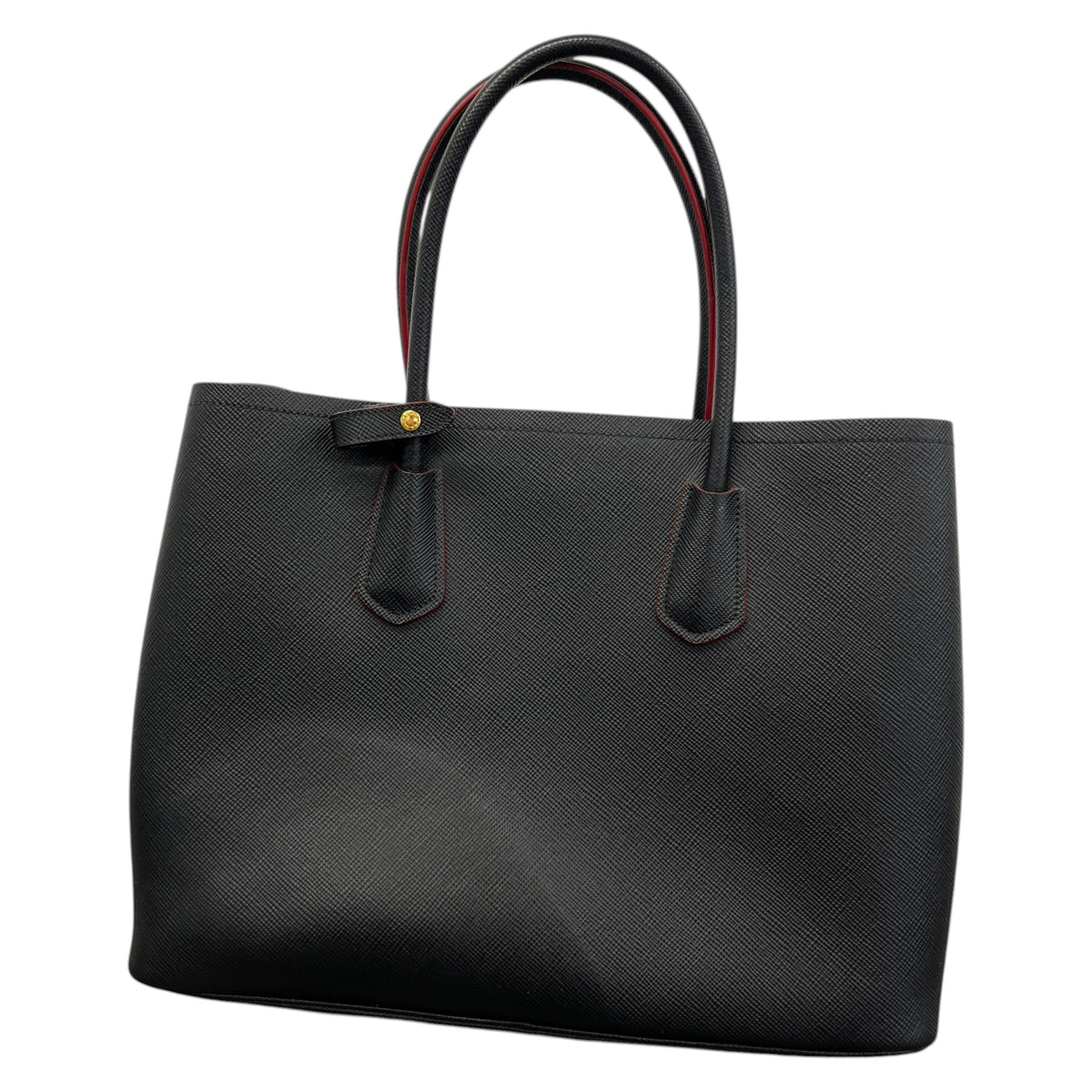 Women's Large Cuir Double Tote Handbag Black - Photo 3