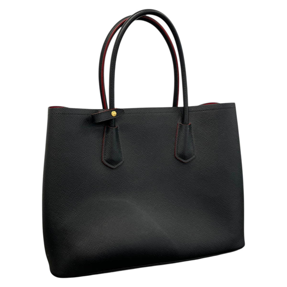Women's Large Cuir Double Tote Handbag Black - Photo 8