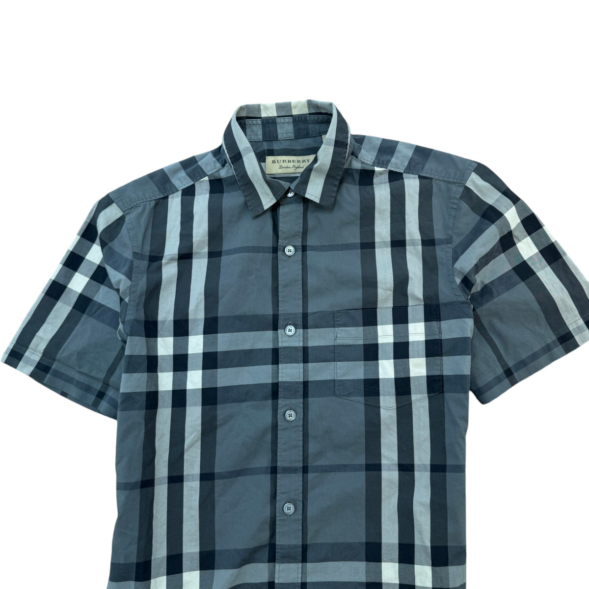Men's Check Button Down Shirt Grey Size XS - Photo 3