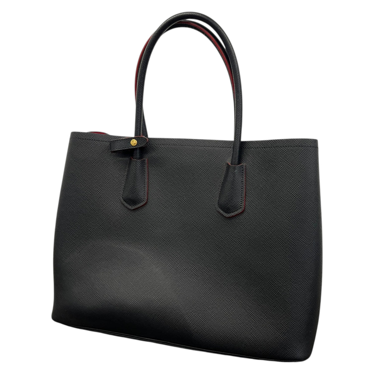 Women's Large Cuir Double Tote Handbag Black - Photo 9
