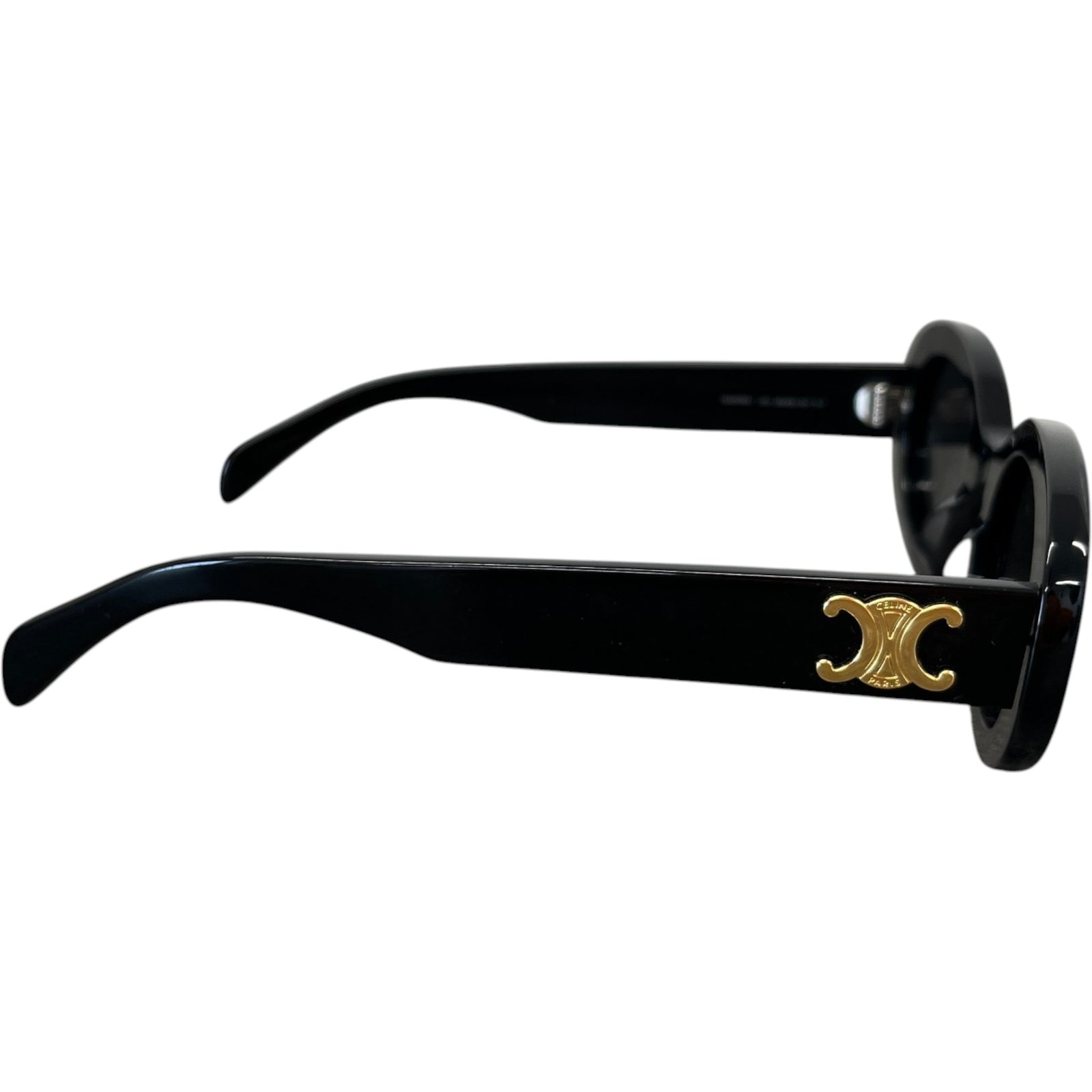 Women's CL40194U Triomphe Oval Sunglasses Black - Photo 5