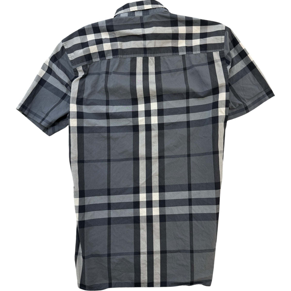 Men's Check Button Down Shirt Grey Size XS - Photo 2