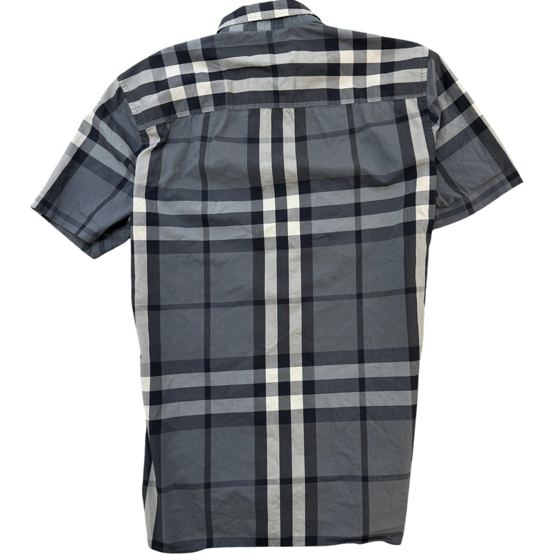 Men's Check Button Down Shirt Grey Size XS