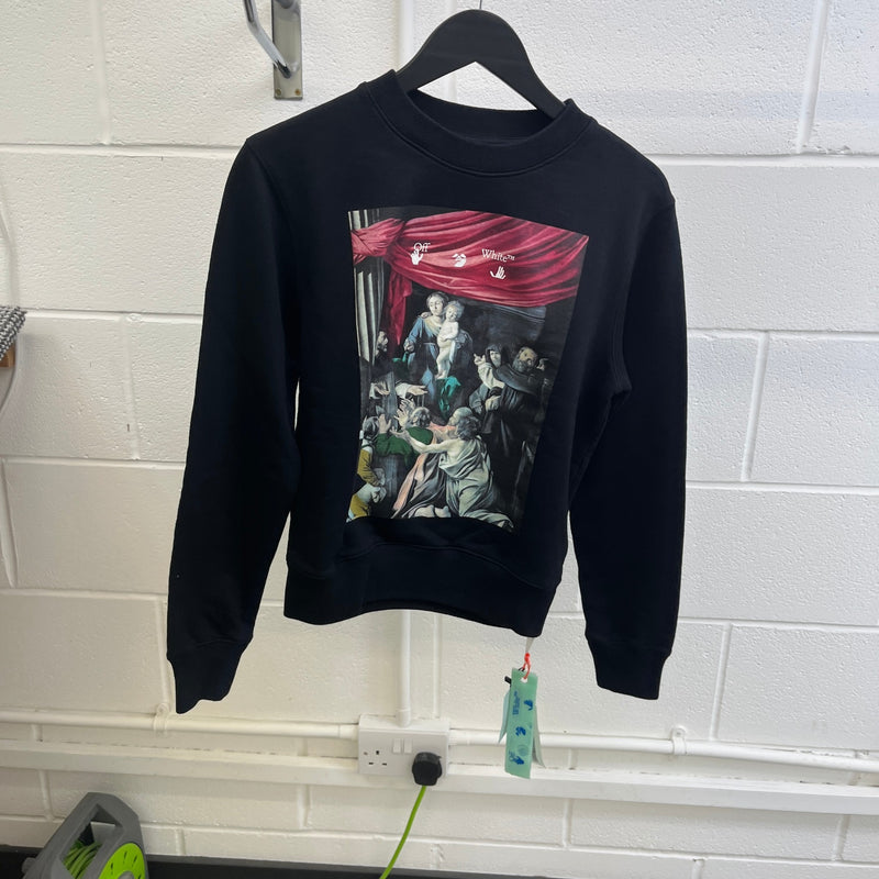 Men's Caravaggio Painting Sweatshirt Black Size XXS