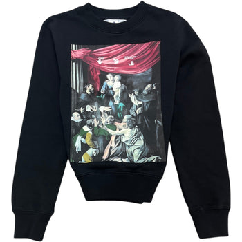 Men's Caravaggio Painting Sweatshirt Black Size XXS
