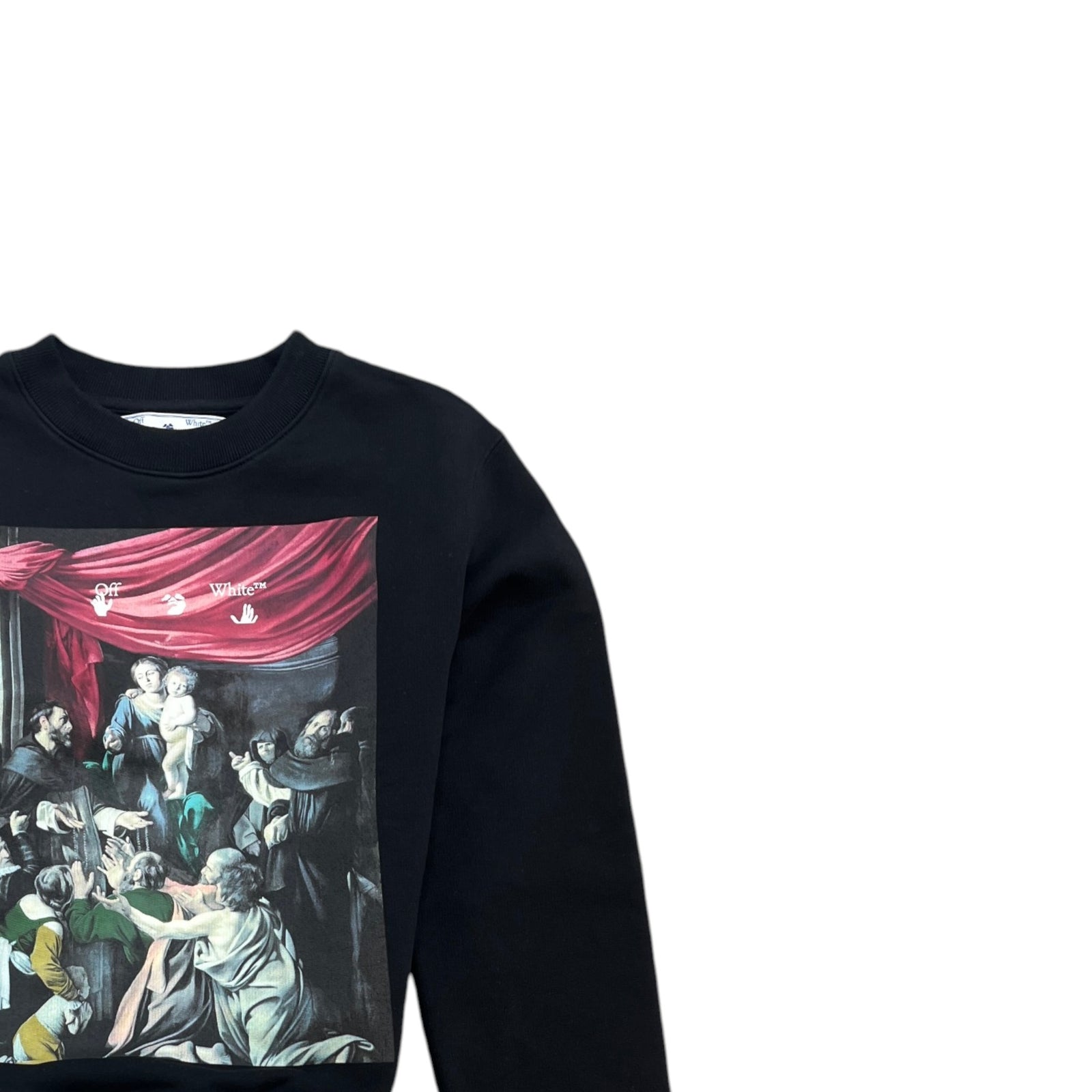 Men's Caravaggio Painting Sweatshirt Black Size XXS - Photo 3