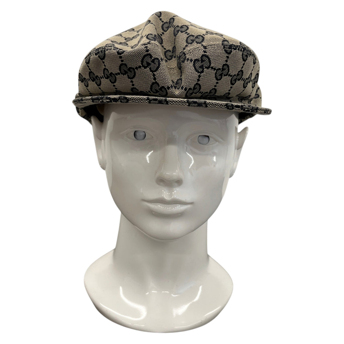 Men's GG Supreme Flat Cap Beige Size XL - Photo 2