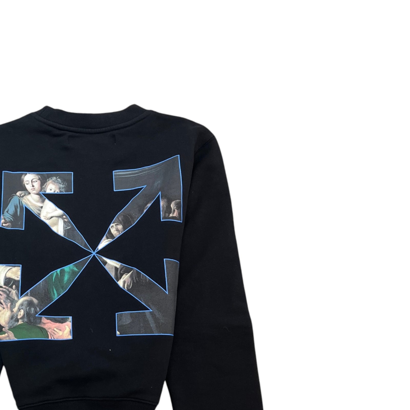 Men's Caravaggio Painting Sweatshirt Black Size XXS - Photo 4