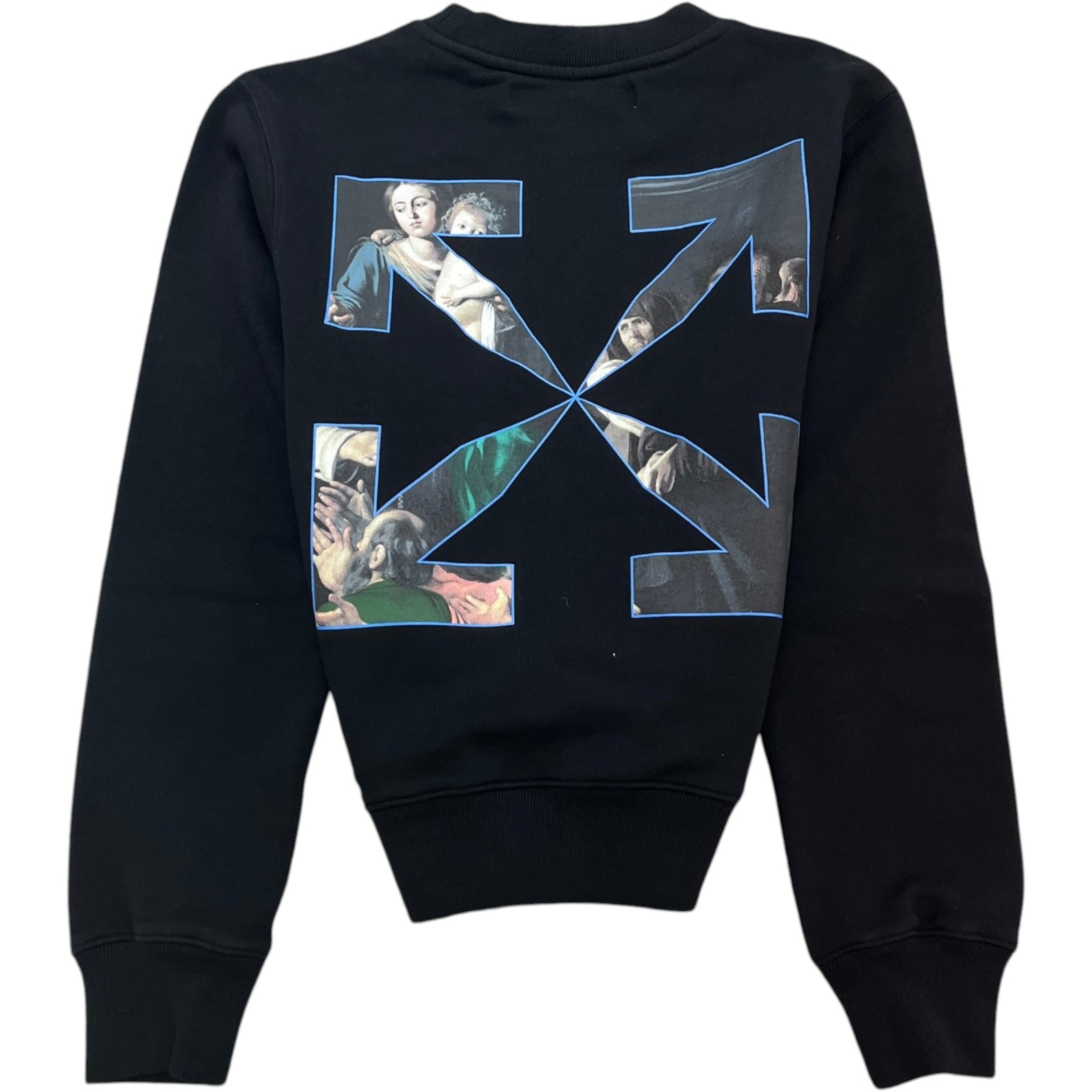 Men's Caravaggio Painting Sweatshirt Black Size XXS - Photo 2