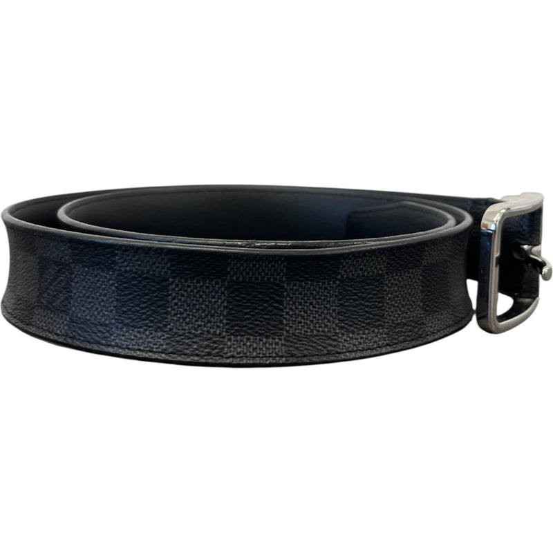 Men's Damier Graphite Belt Black Size Waist 32"