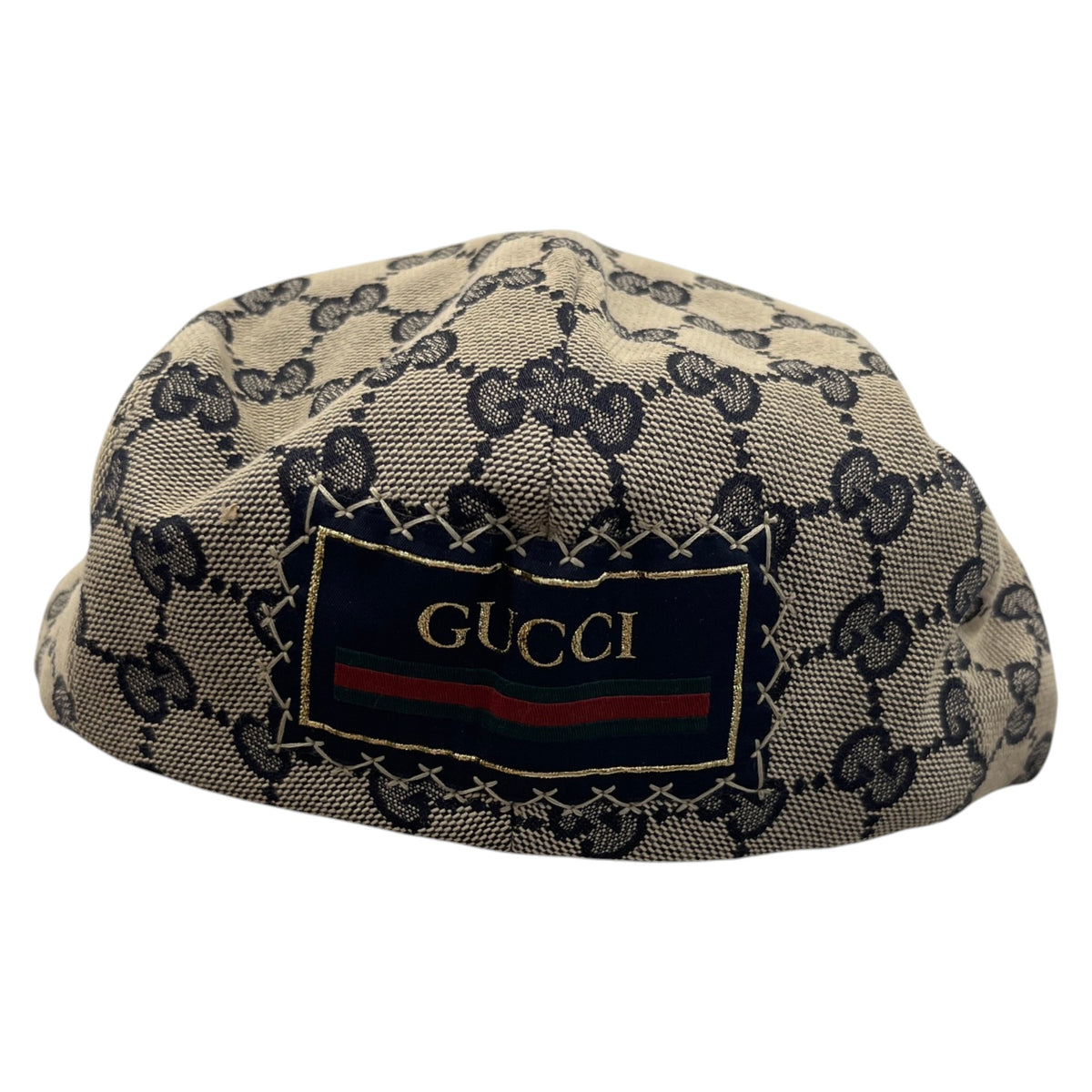 Men's GG Supreme Flat Cap Beige Size XL - Photo 4