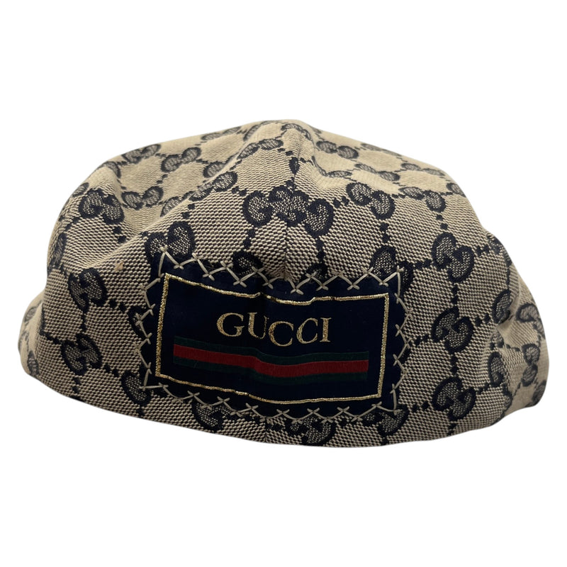 Men's GG Supreme Flat Cap Beige Size XL