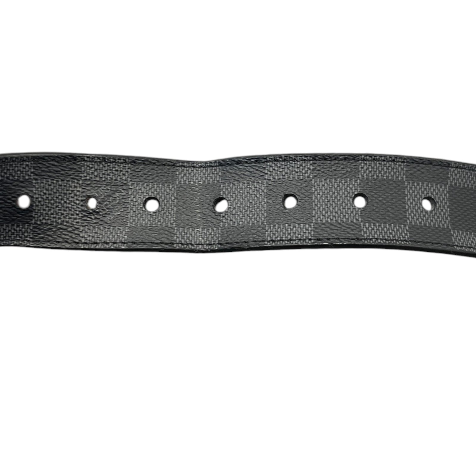 Men's Damier Graphite Belt Black Size Waist 32" - Photo 6
