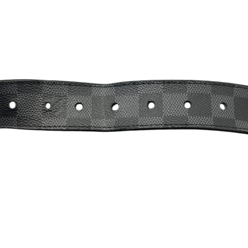 Men's Damier Graphite Belt Black Size Waist 32"