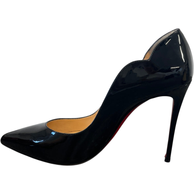 Women's Hot Chick Patent Leather Pumps 100 Heels Black Size UK 5.5 / EU 38.5