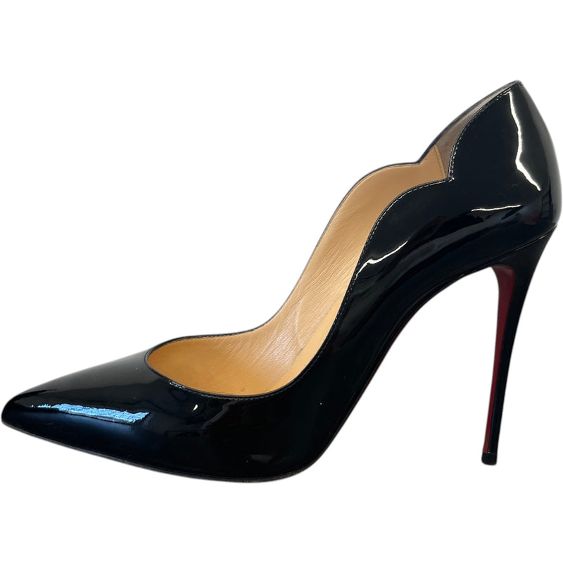 Women's Hot Chick Patent Leather Pumps 100 Heels Black Size UK 5.5 / EU 38.5