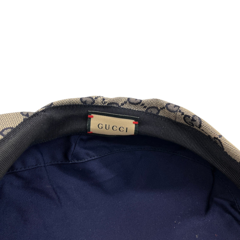 Men's GG Supreme Flat Cap Beige Size XL