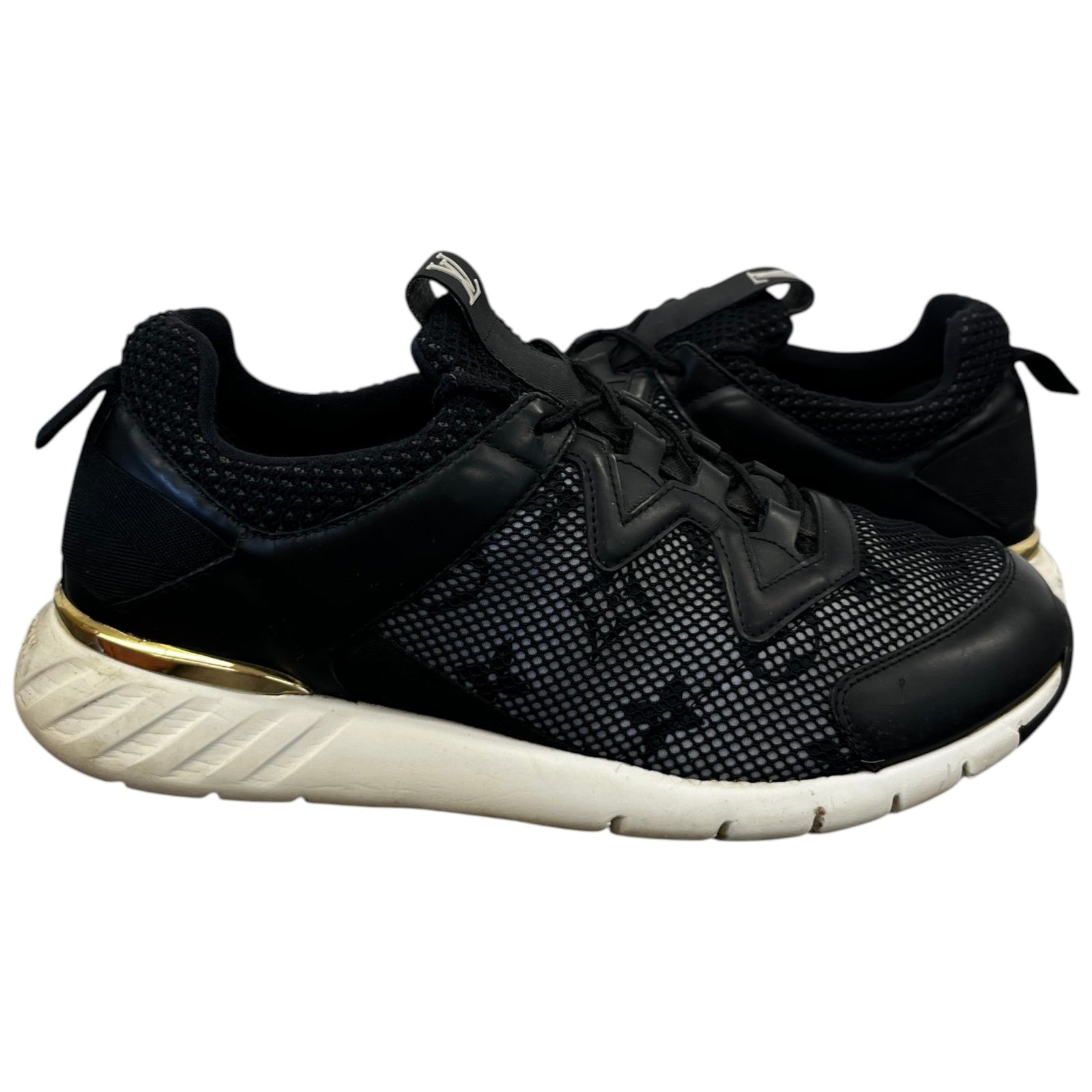 Women's Mesh Monogram Low Trainers Black Size EU 37.5 / UK 4.5 - Photo 3